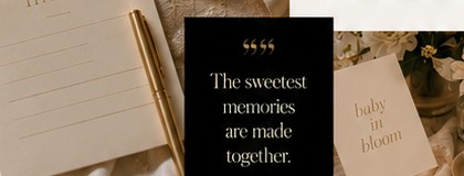 Keepsake stationery and cards from a baby shower