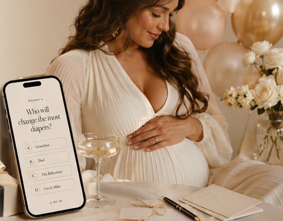Mother-to-be at her baby shower