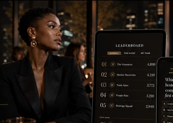 Corporate event with live leaderboard